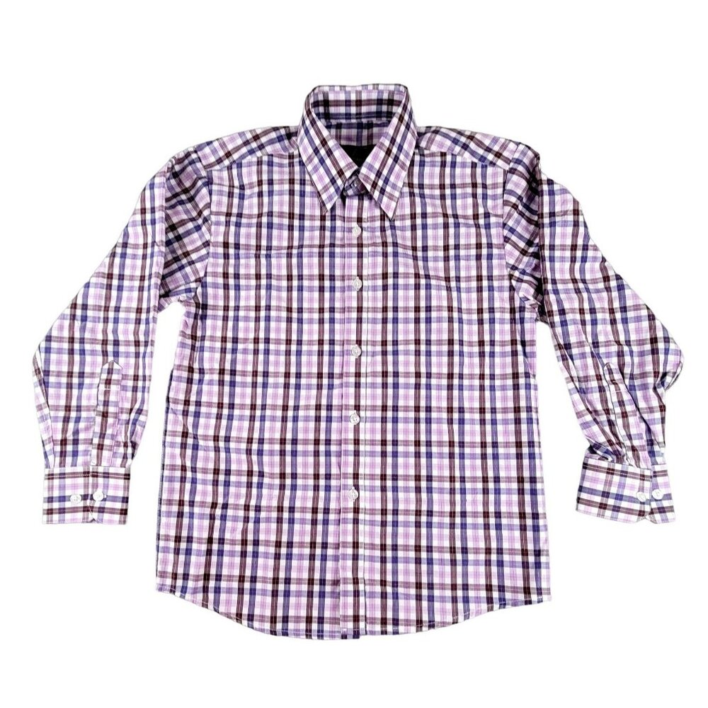 Boys Plaid Shirt size M (10-12)  NWOT Cowboy Style Button Up Long Sleeve  JH1518